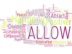 Alow harmony positive word tag concept