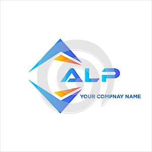 ALP abstract technology logo design on white background. ALP creative initials