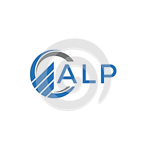 ALP Flat accounting logo design on white background. ALP creative initials Growth graph letter logo concept. ALP business finance