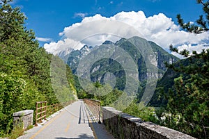 Alpe Adria cycle path, Italy.