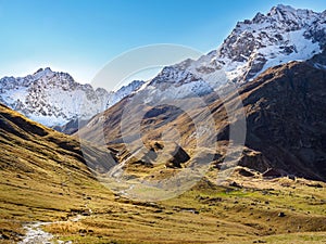 Alpe de Villar d`Arene huts in Ecrins national park, France