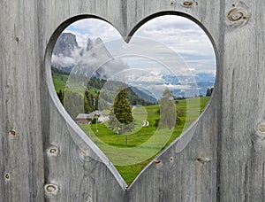 Alpe di Siusi in the Dolomites Italy