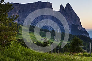 Alpe di siusi in South Tyrol, Italy