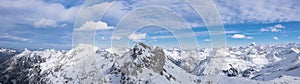 Alpenpanorama in winter Oberstdorf