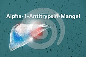 Alpha-1-Antitrypsin-MangelLaurell-Eriksson-Syndrom, Medizinische Checkliste. Texturierter Hintergrund mit leerer Kopierraum photo