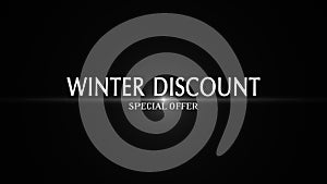 Alpha channel is included. Winter discount. Special offer dumping, percentages, purchases, sale. Art intro.