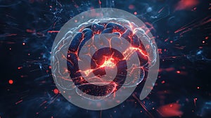 alpha exploding view of brainwave scan