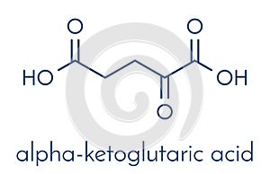 Alpha-ketoglutaric acid ketoglutarate, oxo-glutarate. Intermediate molecule in the Krebs cycle. Found to prolong lifespan in. photo