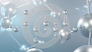 alpha-ketoglutaric acid molecular structure, 3d model molecule, keto acid, structural chemical formula view from a microscope photo
