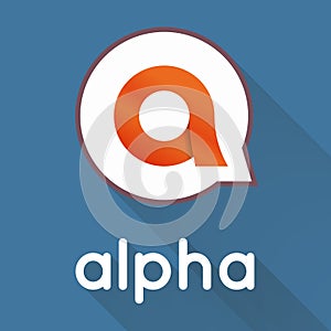 Alpha letter stylized vector