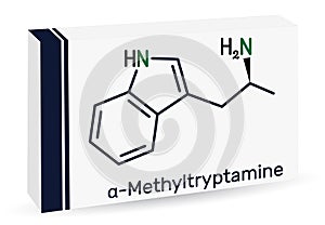 alpha-Methyltryptamine, ÃÂ±MT, AMT, molecule. It is psychedelic, stimulant, antidepressant and entactogen drug.