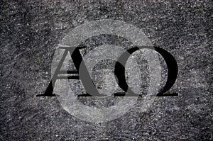 Alpha and Omega in stone