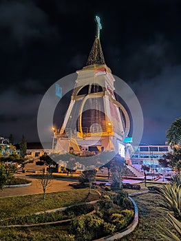 Alpha Omega Tower and Park, Tomohon City at Night