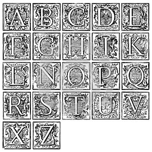 Alphabet from 16th century