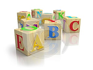 Alphabet ABC cubes