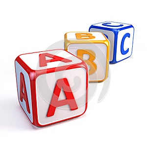 Alphabet ABC cubes