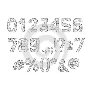 Alphabet abc vector font. Type numbers, characters