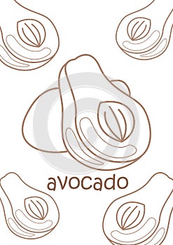 Alphabet A For Avocado Coloring Pages A4 for Kids and Adult