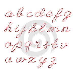 Alphabet in bakers twine style