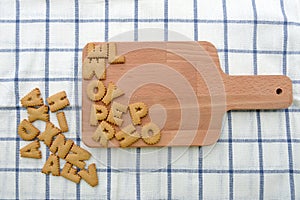 Alphabet biscuits cookie cracker