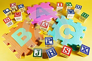 Alphabet Blocks and Alphabet Puzzles