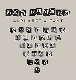 Alphabet blocks baby blocks font