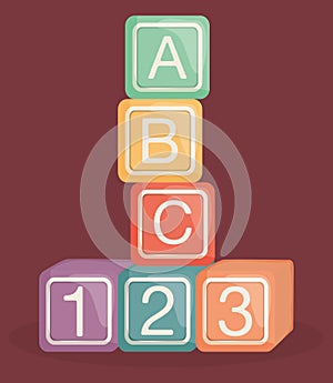 Alphabet blocks baby toy