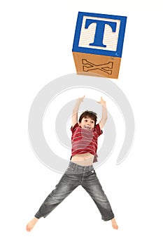 Alphabet Blocks Letter T.