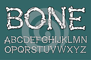 Alphabet Bone text vector