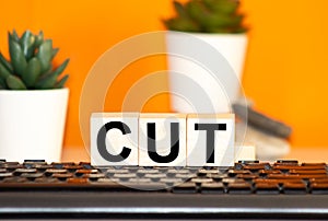 alphabet building the word CUT