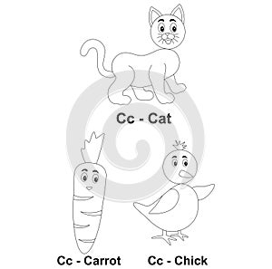 Alphabet c coloring page