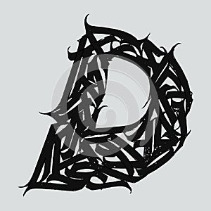 ALPHABET CALLIGRAFFITI LETTER D