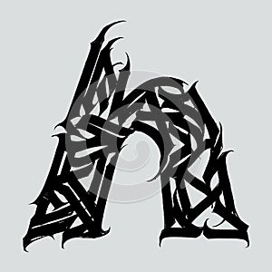 ALPHABET CALLIGRAFFITI LETTER H