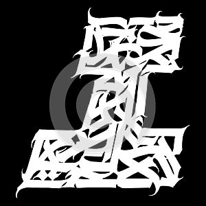 ALPHABET CALLIGRAFFITI LETTER I