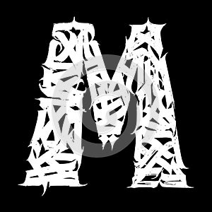 ALPHABET CALLIGRAFFITI LETTER M