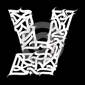 ALPHABET CALLIGRAFFITI LETTER Y