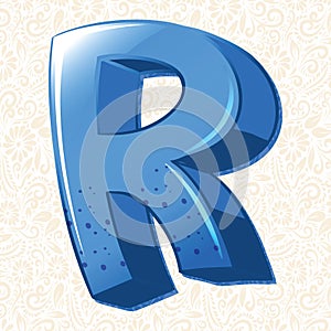 Alphabet Capital Letter R ,Latter Art, Alphabet Vector, Font Vector