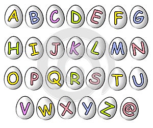 Alphabet Cartoonish Easter Egg Fonts 2