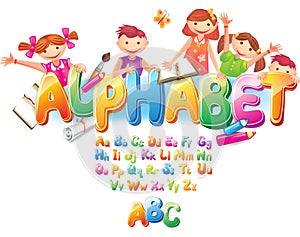 Alphabet with children