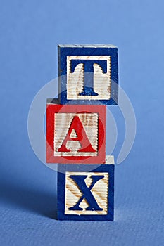 Alphabet colored tax blocks