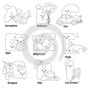 Alphabet coloring page