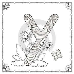 Alphabet coloring page