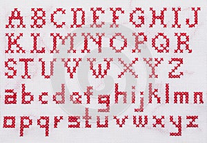 Alphabet Cross Stitch Sampler