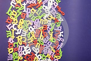 alphabet cursive colorful