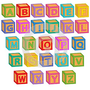 Alphabet english blocks