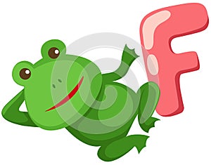 Alphabet F for frog