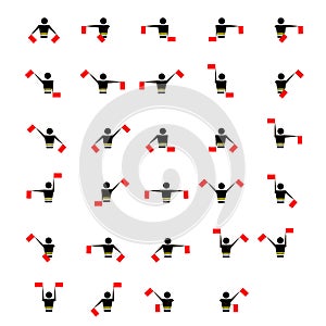 Alphabet - flag semaphore system