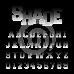 Alphabet font shade design