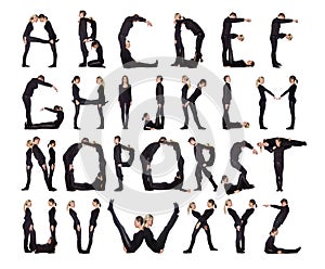 The Alphabet formed by humans.