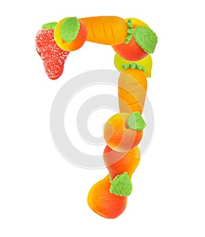 Alphabet from fruit, the number 7